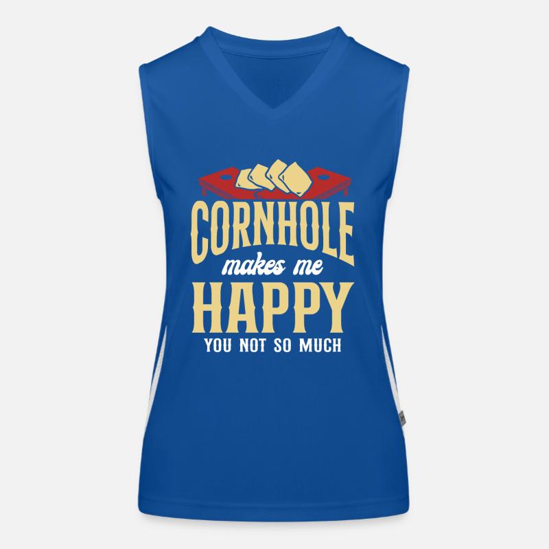 Joueur de sac de haricots de l’équipe Cornhole Débardeur respirant contrasté Femme