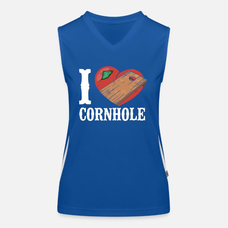 Cornhole Team Bean Bag Player Women's Functional Contrast Tank Top
