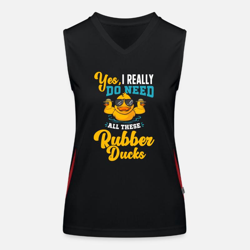 Quietscheentchen Quietscheente Gummiente Funktionelles Kontrast-Tank Top für Frauen