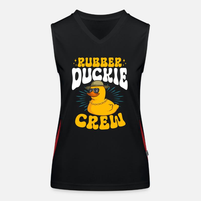 Quietscheentchen Quietscheente Gummiente Funktionelles Kontrast-Tank Top für Frauen