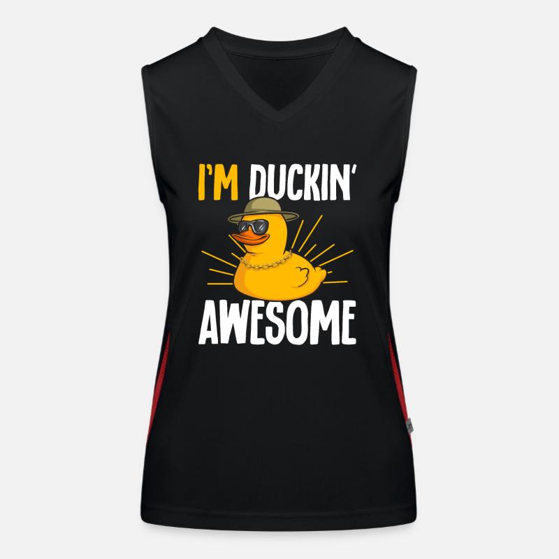 Quietscheentchen Quietscheente Gummiente Funktionelles Kontrast-Tank Top für Frauen
