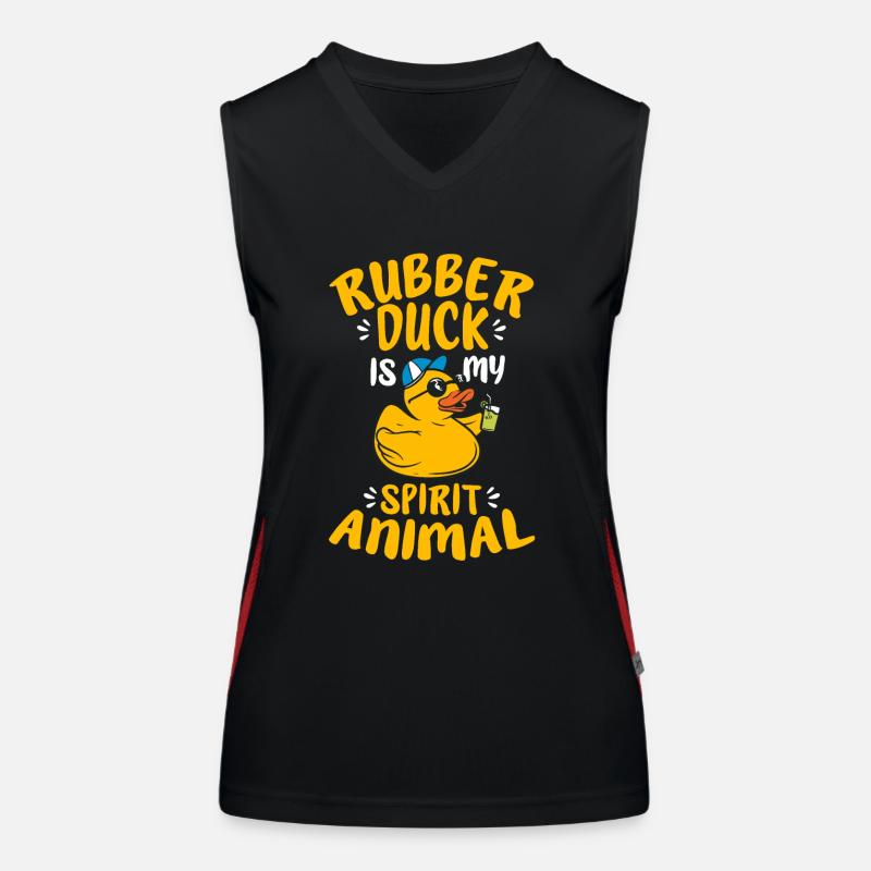 Quietscheentchen Quietscheente Gummiente Funktionelles Kontrast-Tank Top für Frauen