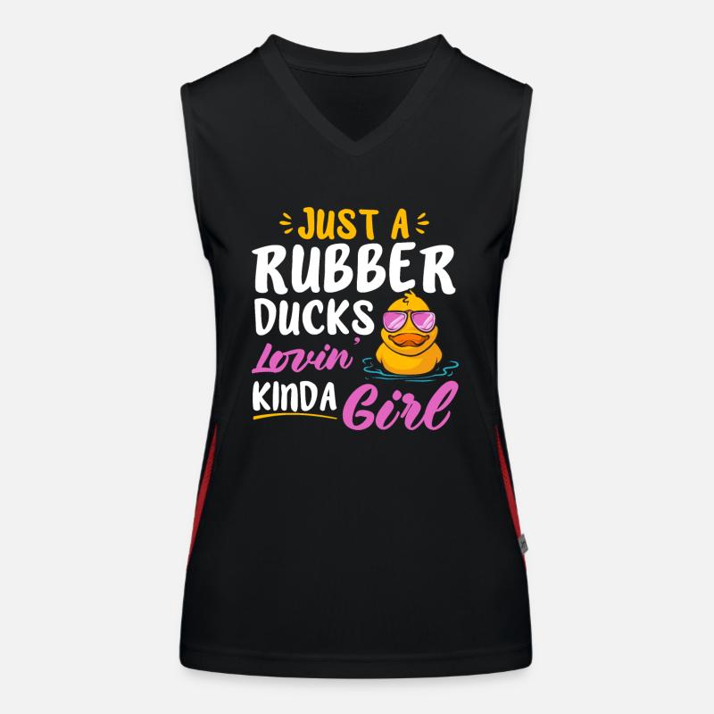 Quietscheentchen Quietscheente Gummiente Funktionelles Kontrast-Tank Top für Frauen