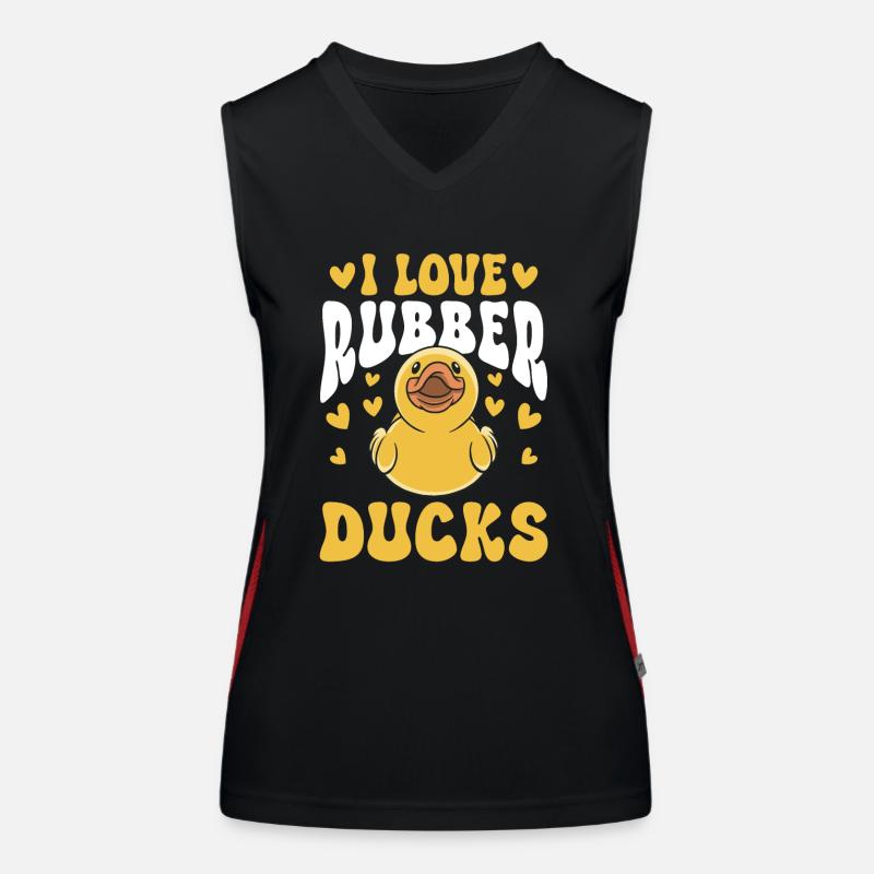 Quietscheentchen Quietscheente Gummiente Funktionelles Kontrast-Tank Top für Frauen