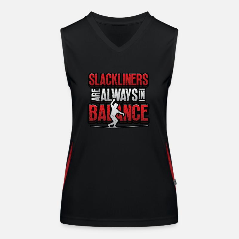 Slackliners Are Always In Balance Women's Functional Contrast Tank Top