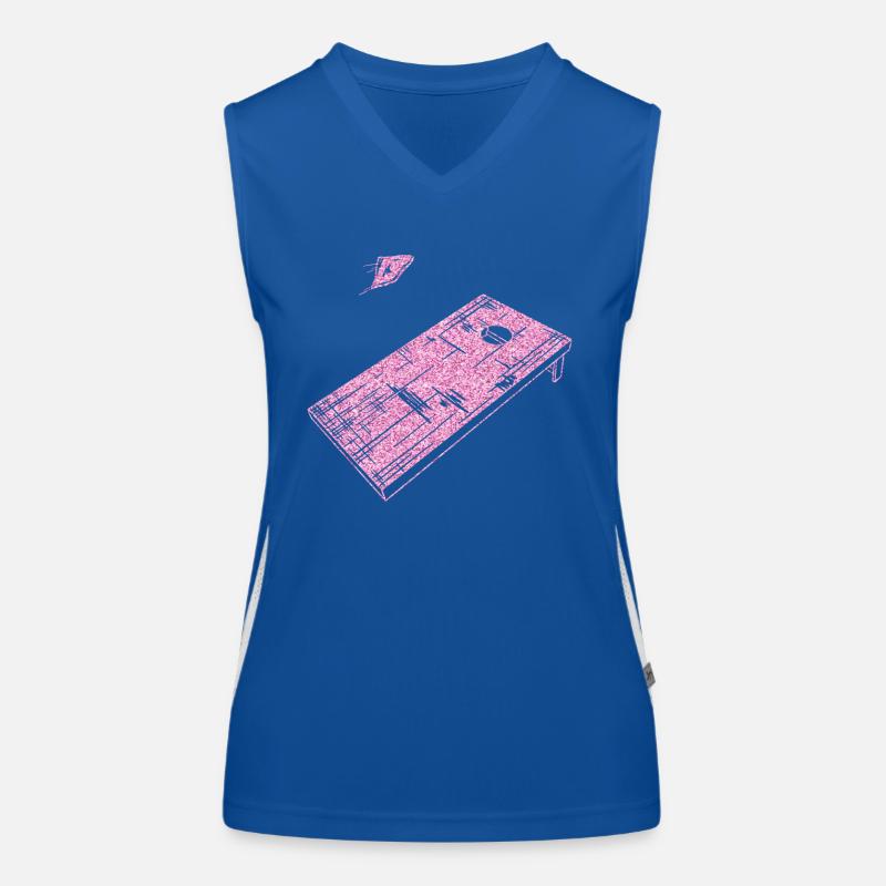 Cornhole Team Bean Bag Player Funktionelles Kontrast-Tank Top für Frauen
