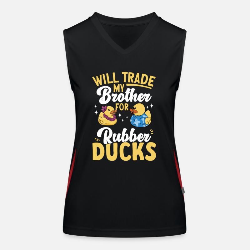 Quietscheentchen Quietscheente Gummiente Funktionelles Kontrast-Tank Top für Frauen