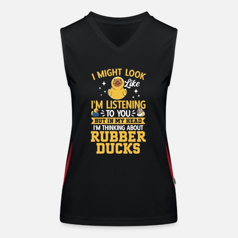 Quietscheentchen Quietscheente Gummiente Funktionelles Kontrast-Tank Top für Frauen