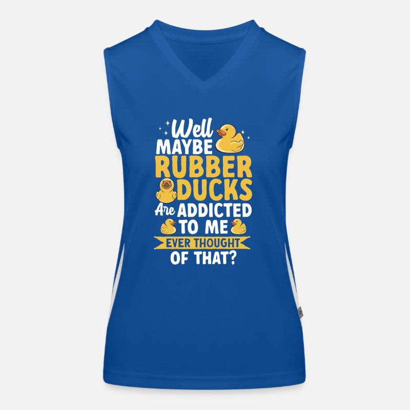 Quietscheentchen Quietscheente Gummiente Funktionelles Kontrast-Tank Top für Frauen