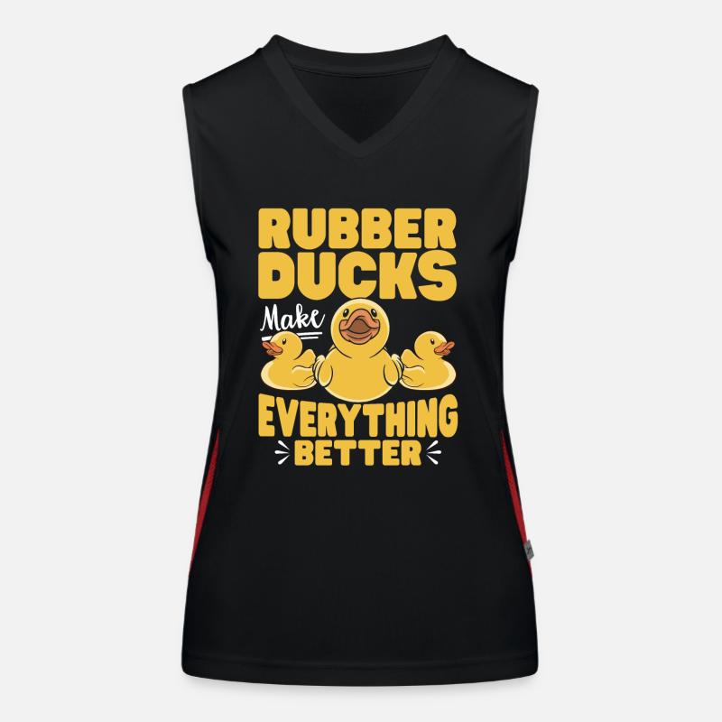 Quietscheentchen Quietscheente Gummiente Funktionelles Kontrast-Tank Top für Frauen