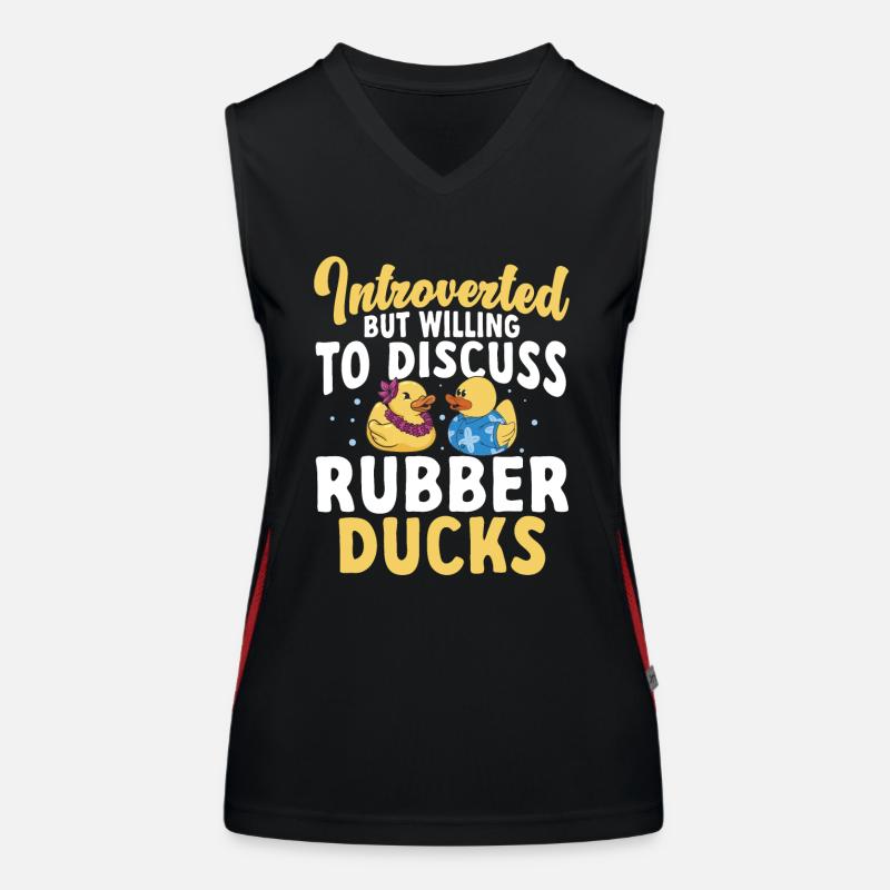 Quietscheentchen Quietscheente Gummiente Funktionelles Kontrast-Tank Top für Frauen