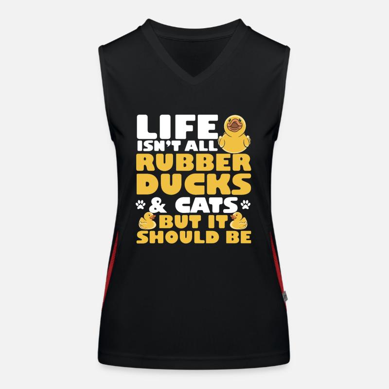 Quietscheentchen Quietscheente Gummiente Funktionelles Kontrast-Tank Top für Frauen