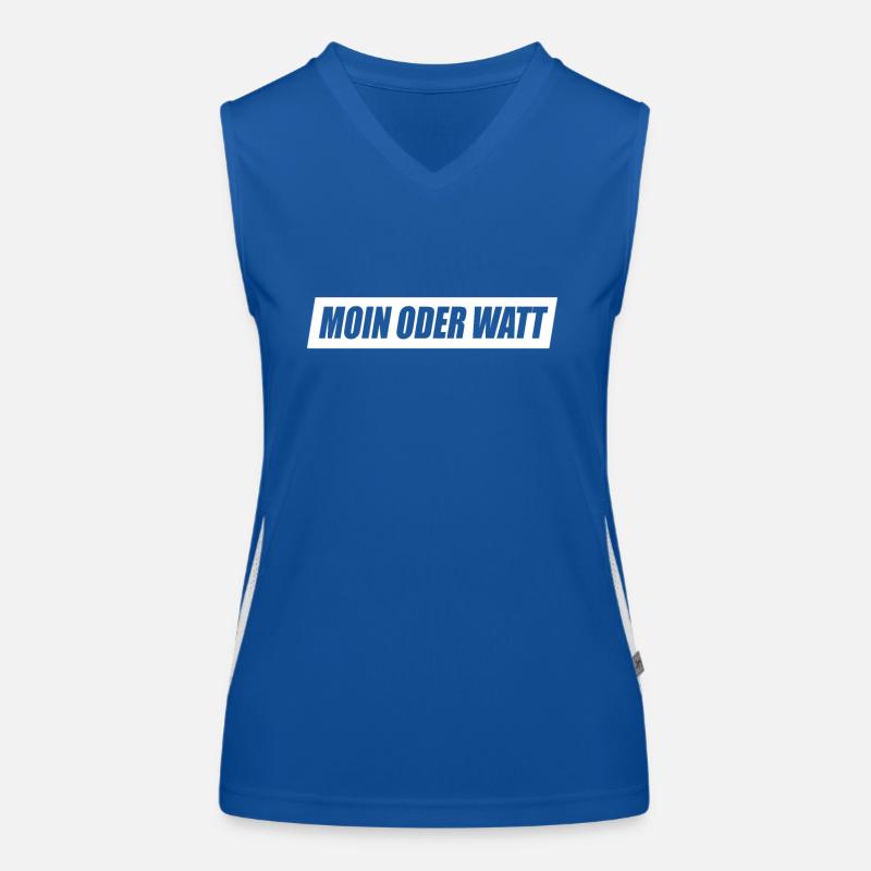 Moin Oder Watt Ruhrgebiet Ruhrpott Hamburg Moin Funktionelles Kontrast-Tank Top für Frauen