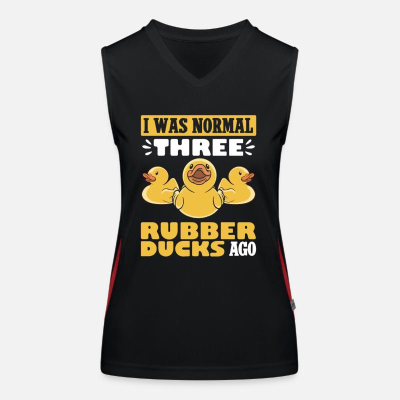 Quietscheentchen Quietscheente Gummiente Funktionelles Kontrast-Tank Top für Frauen