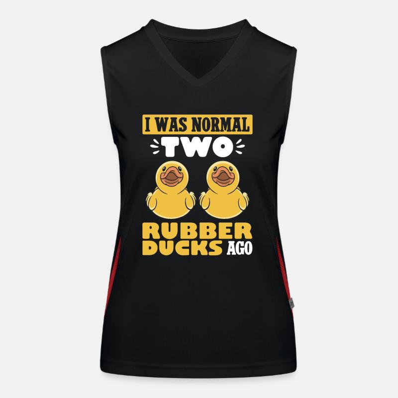 Quietscheentchen Quietscheente Gummiente Funktionelles Kontrast-Tank Top für Frauen