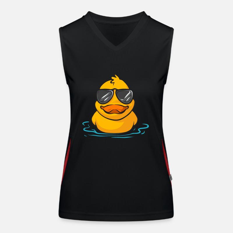 Quietscheentchen Quietscheente Gummiente Funktionelles Kontrast-Tank Top für Frauen