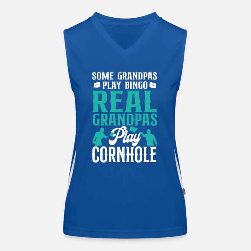 Cornhole Team Bean Bag Player Funktionelles Kontrast-Tank Top für Frauen