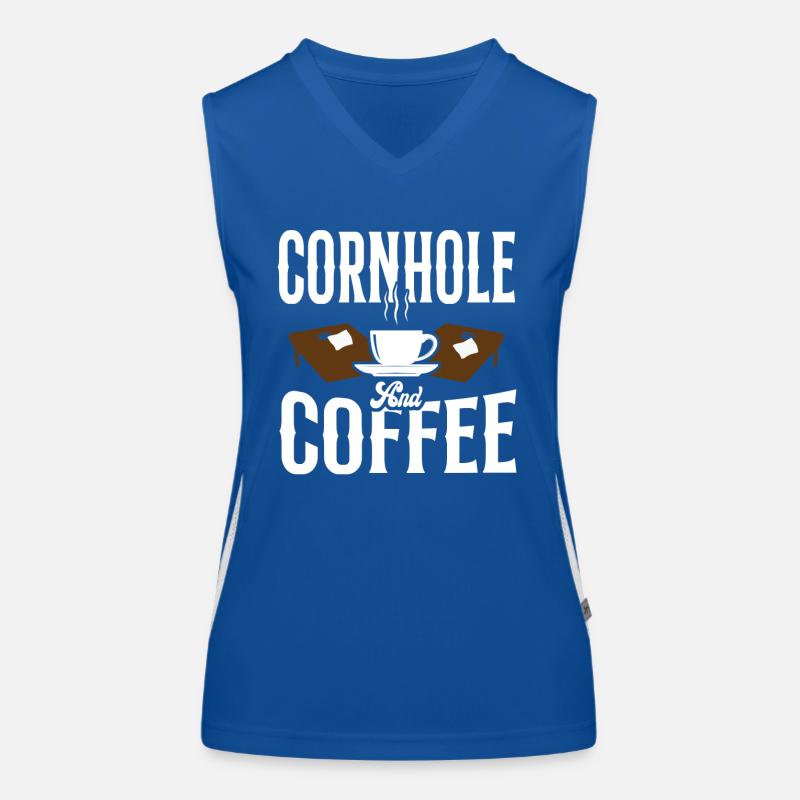 Cornhole Team Bean Bag Player Funktionelles Kontrast-Tank Top für Frauen