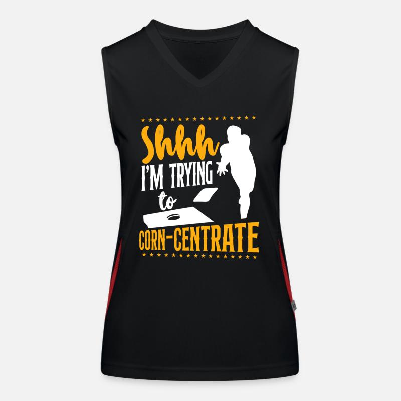Cornhole Team Bean Bag Player Funktionelles Kontrast-Tank Top für Frauen
