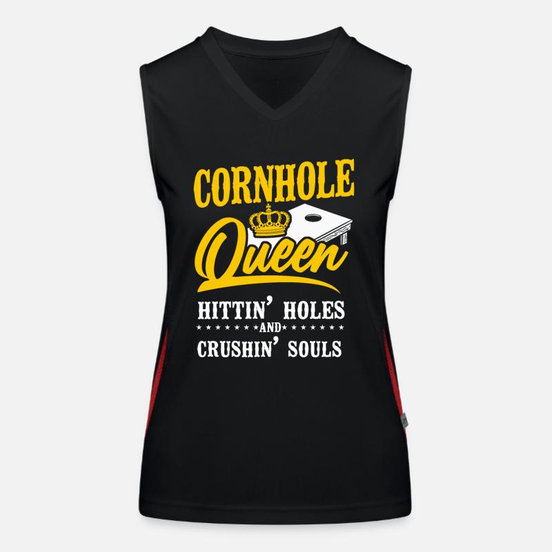 Cornhole Team Bean Bag Player Funktionelles Kontrast-Tank Top für Frauen