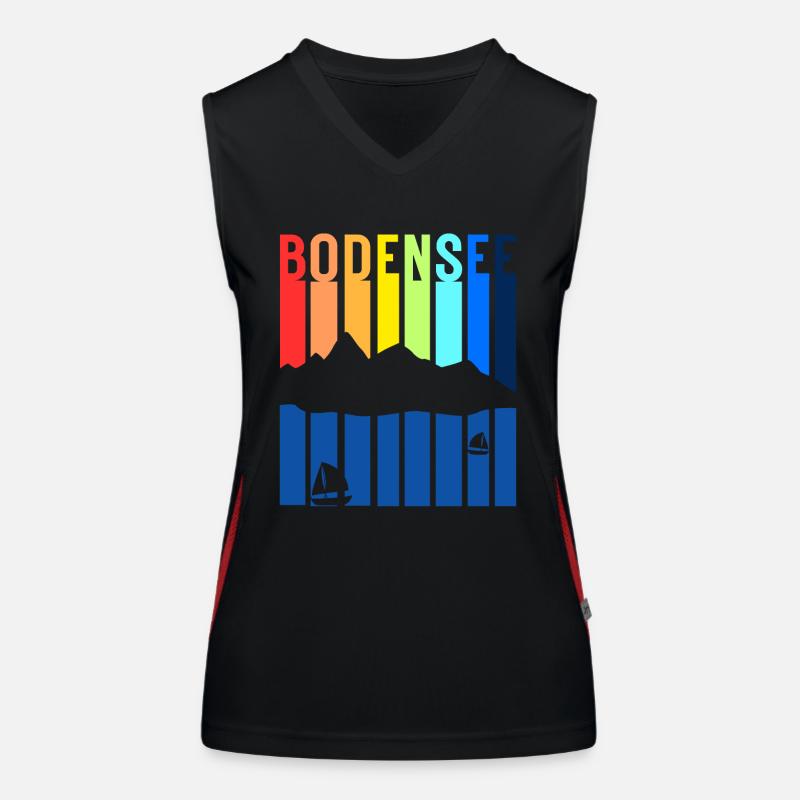 Bodensee Urlaub Bodenseeregion Idee Funktionelles Kontrast-Tank Top für Frauen