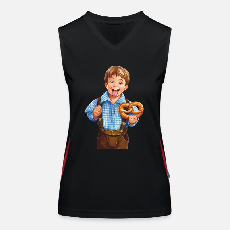 KIND JUNGE BRETZEL Funktionelles Kontrast-Tank Top für Frauen