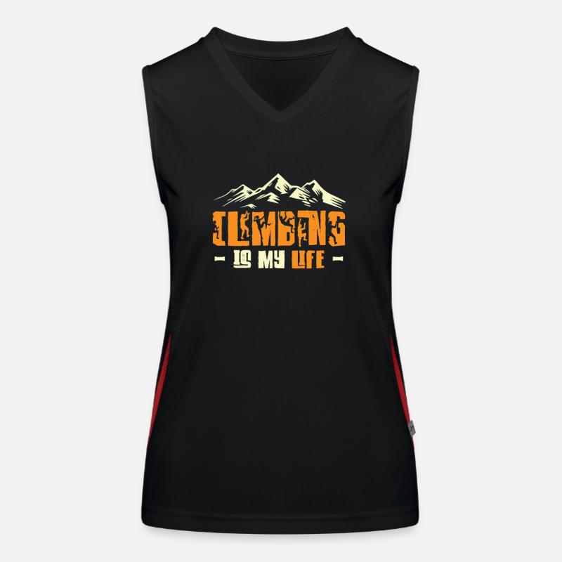 Klettern Ist Mein Leben – Bergsteigen Klettern Funktionelles Kontrast-Tank Top für Frauen