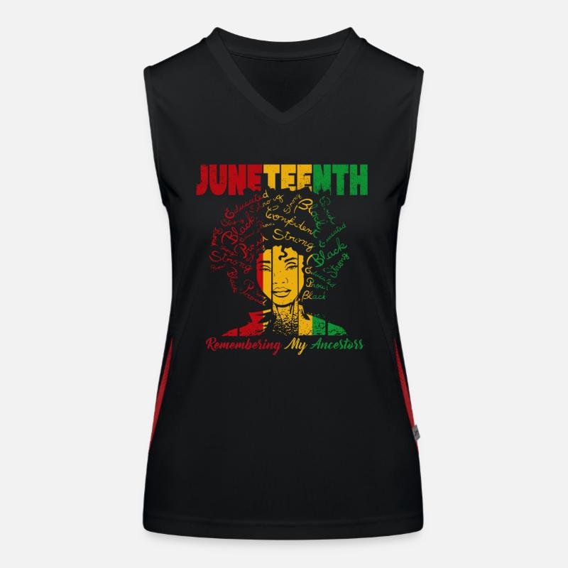 Juneteenth 1865 : Se souvenir de mes ancêtres Débardeur respirant contrasté Femme