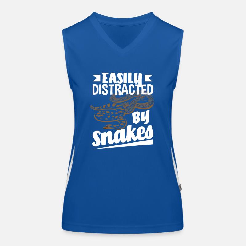 Snake Distracted Women's Functional Contrast Tank Top