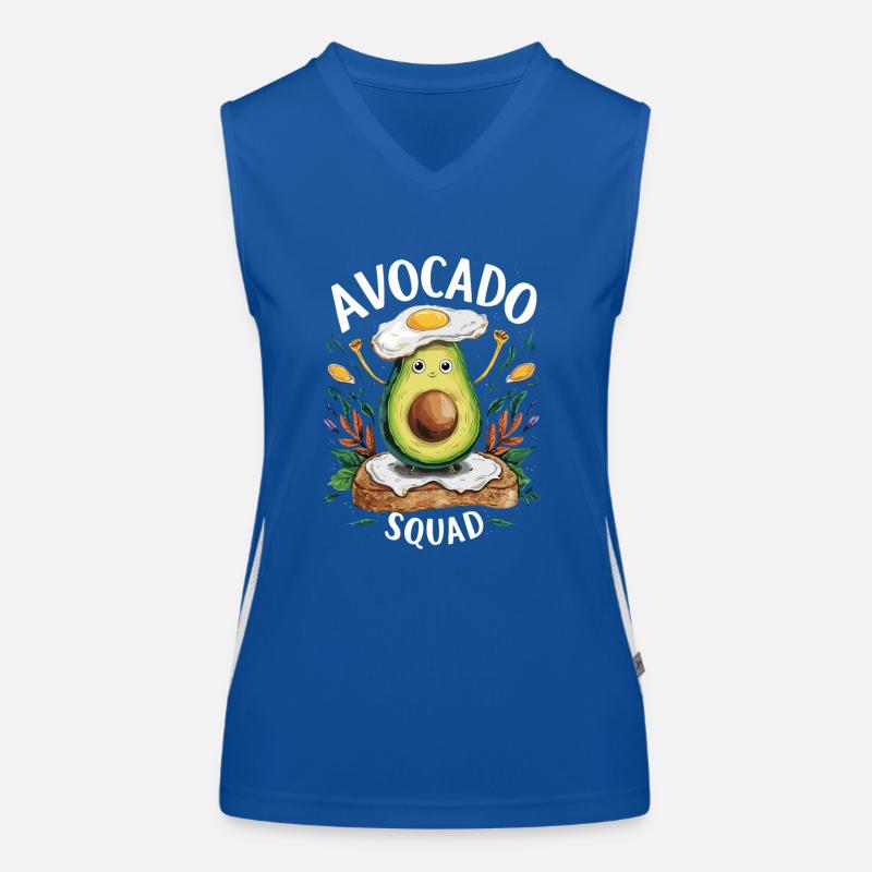 Funny Avocado Squad Breakfast Lover Funktionelles Kontrast-Tank Top für Frauen