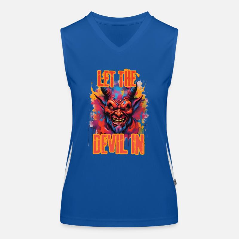 LET THE DEVIL IN. Women's Functional Contrast Tank Top