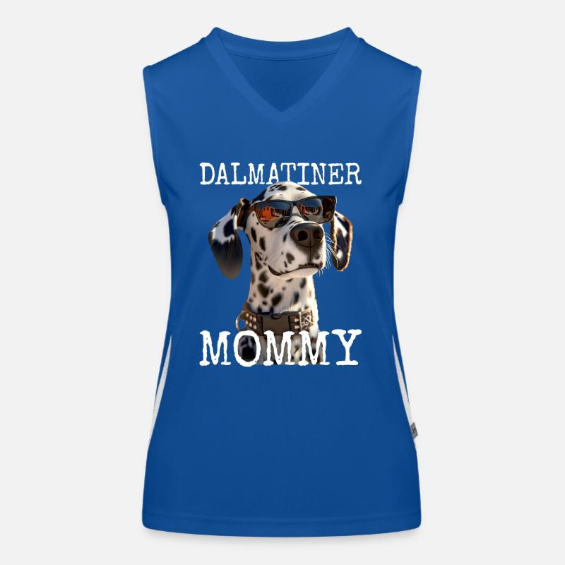 Dalmatiner Mommy Hunde Mama Mutter Muttertag Mom Funktionelles Kontrast-Tank Top für Frauen