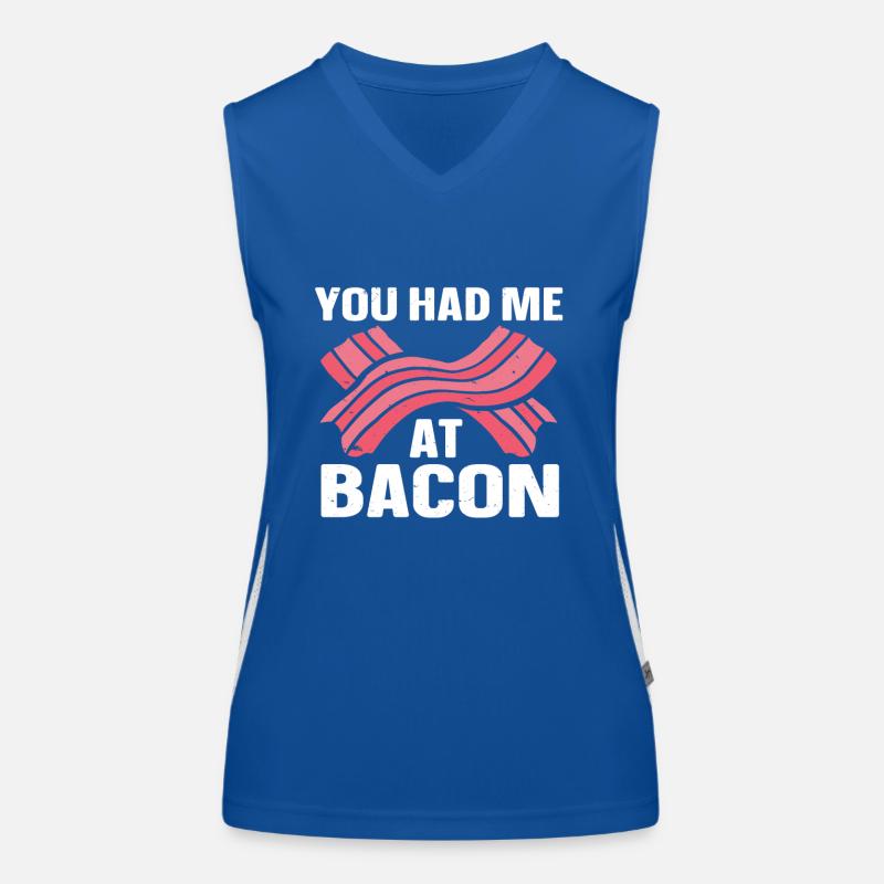 Tu m’as eu au bacon Débardeur respirant contrasté Femme