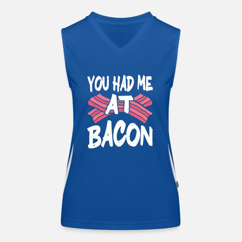 Tu m’as eu au bacon Débardeur respirant contrasté Femme