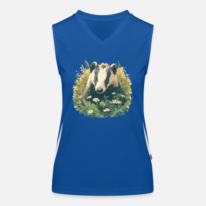 Badger Dachse Dachs Funktionelles Kontrast-Tank Top für Frauen