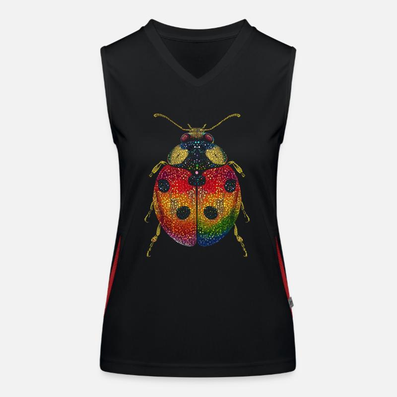 Ladybug Ladybug Insects Colorful Cute Ladybugs Women's Functional Contrast Tank Top