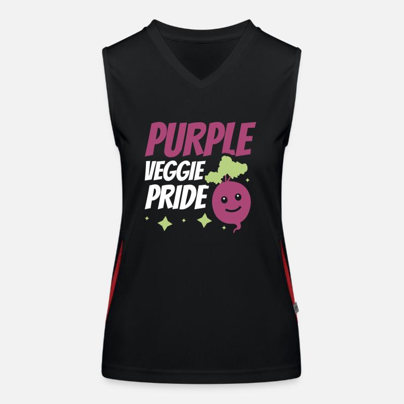 Beetroot vegetables for vegan farmer beets Women's Functional Contrast Tank Top