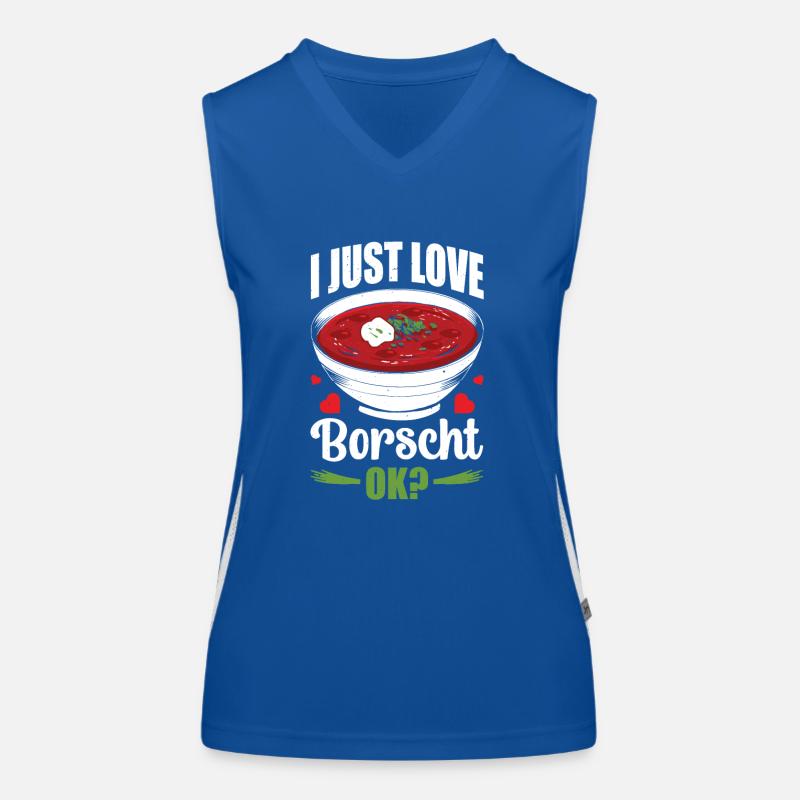 Beetroot Soup Borscht Vegetable Base Women's Functional Contrast Tank Top