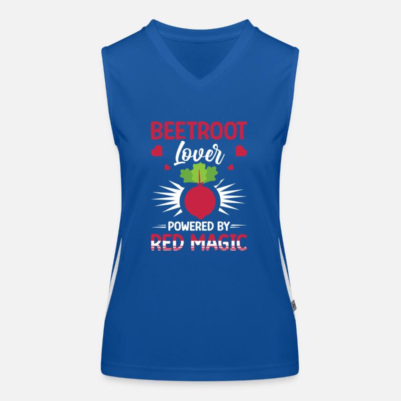 Beetroot Lover Powered By Red Magic Funktionelles Kontrast-Tank Top für Frauen