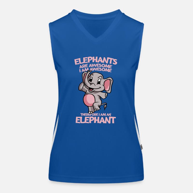 Elephants Are Awesome I Am Awesome Funny Elephant Women's Functional Contrast Tank Top