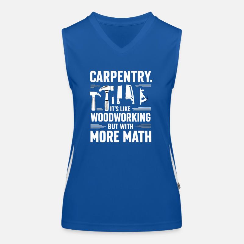 menuiserie menuiserie humour math lover Débardeur respirant contrasté Femme