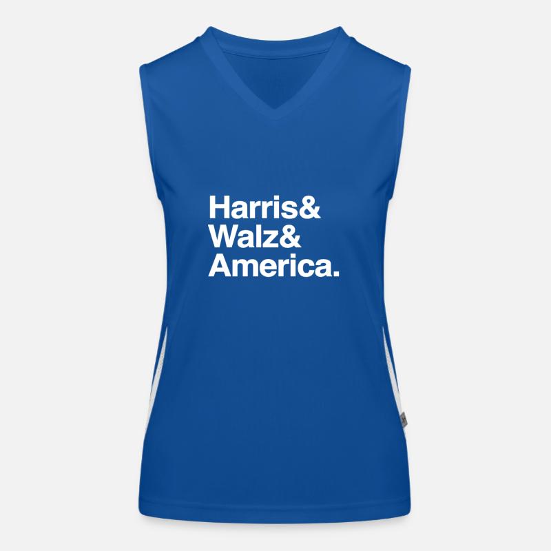 Kamala Harris & Tim Walz 2024 Support Shirt Funktionelles Kontrast-Tank Top für Frauen