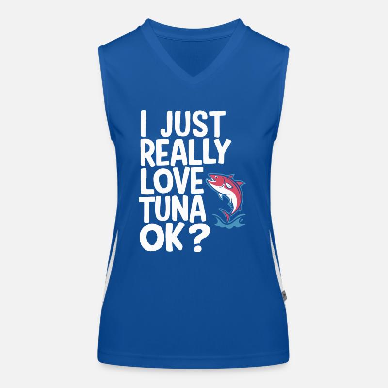 Thunfisch Funktionelles Kontrast-Tank Top für Frauen