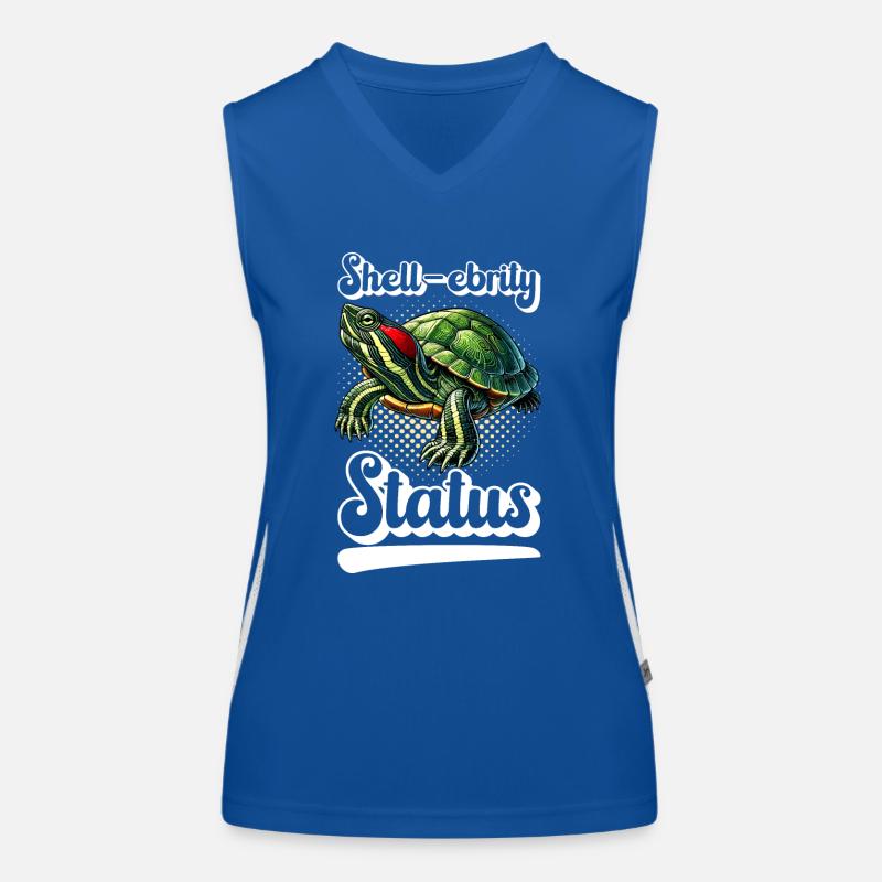 Turtle Red-eared Turtle Women's Functional Contrast Tank Top