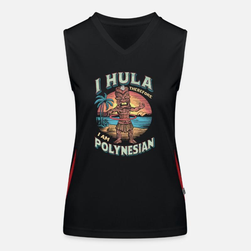 Ich Hula, also bin ich Polynesier Funktionelles Kontrast-Tank Top für Frauen