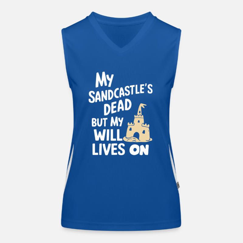 Professionelle Sandbildhauer Am Strand Bei Der Funktionelles Kontrast-Tank Top für Frauen