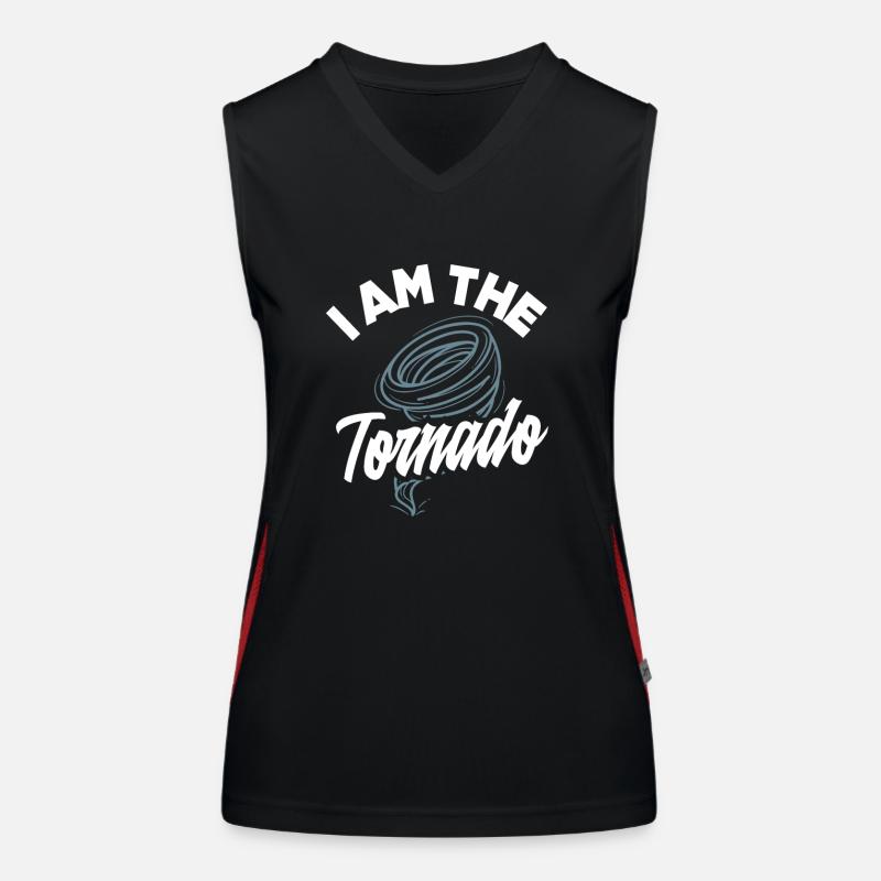 Ich Bin Der Tornado Sturmjäger Funktionelles Kontrast-Tank Top für Frauen