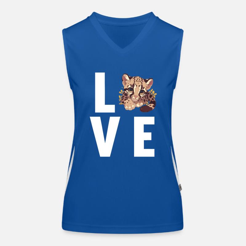 Clouded Leopard Nebelparder Funktionelles Kontrast-Tank Top für Frauen