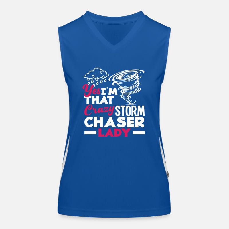 Ja, Ich Bin Diese Verrückte Sturmjägerin Funktionelles Kontrast-Tank Top für Frauen