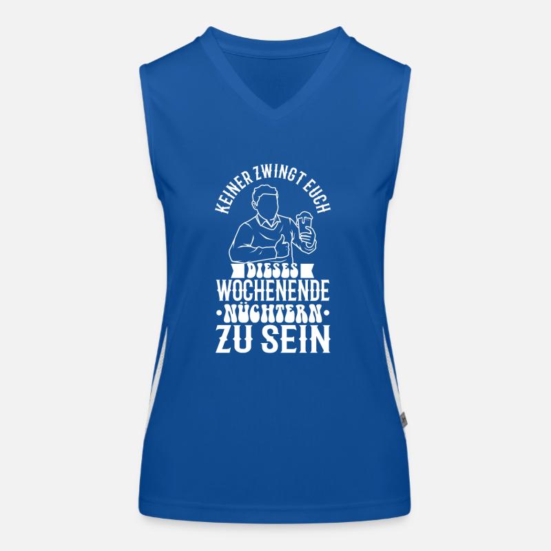 Keiner zwingt euch Wochenende nüchtern sein Funktionelles Kontrast-Tank Top für Frauen